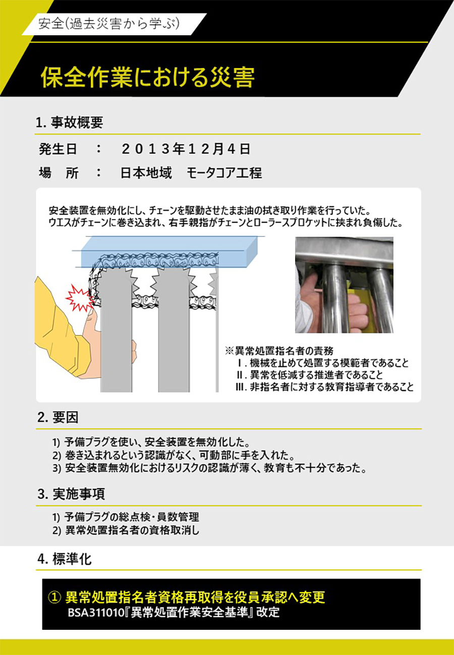 写真:過去の災害事例の掲示